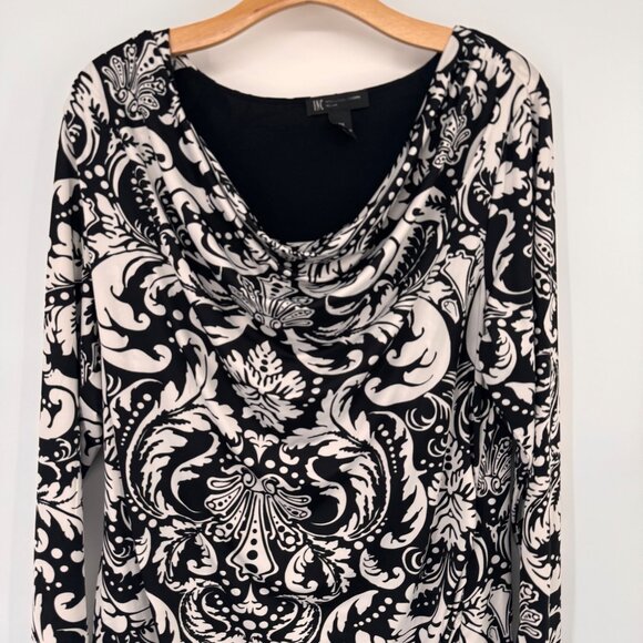 INC International Concepts Womens Black White Paisley Print Dress size 0X plus - Picture 8 of 13